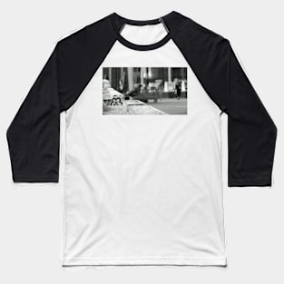 Bird bokeh Black and White Baseball T-Shirt